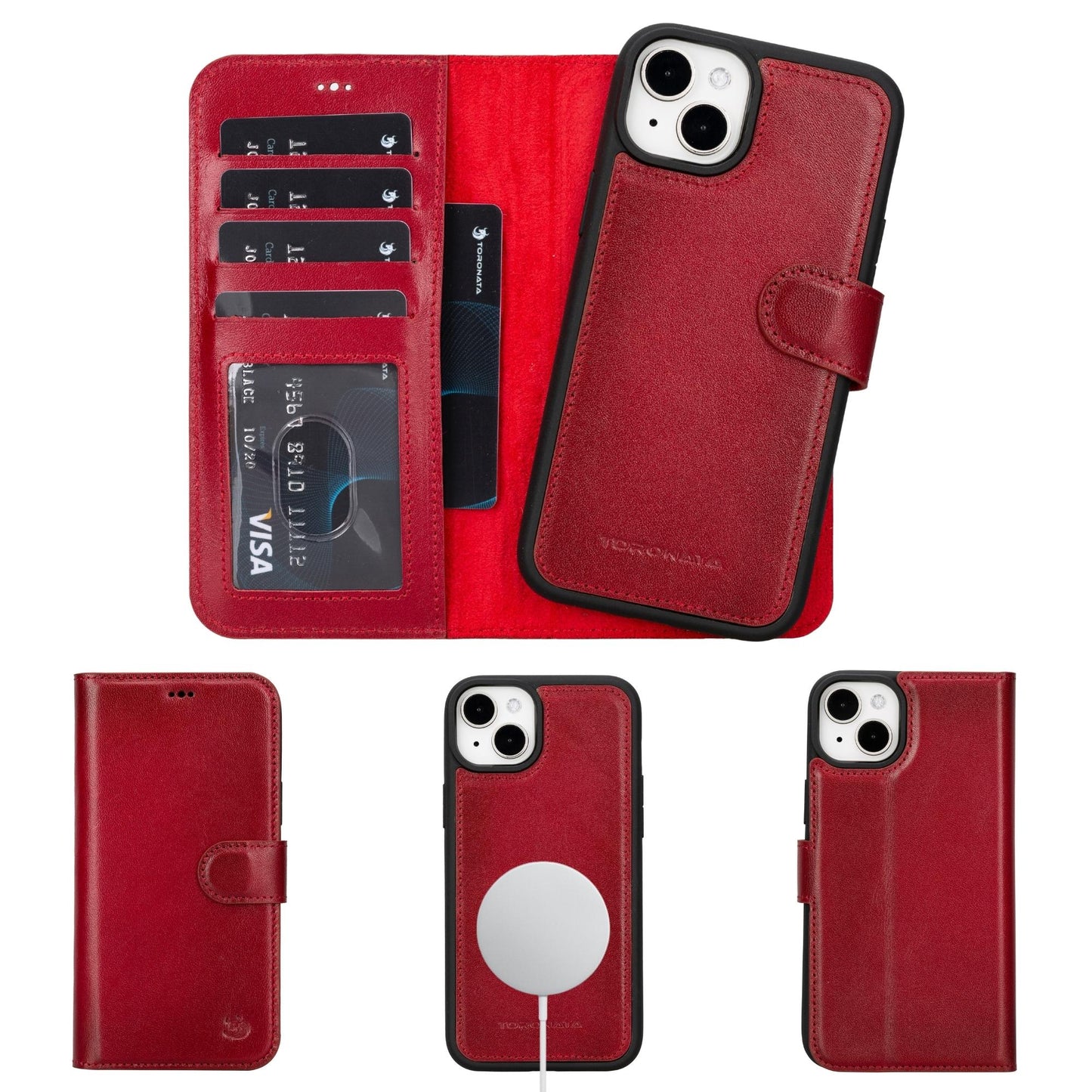Casper iPhone 14 Series Detachable Leather Wallet Case