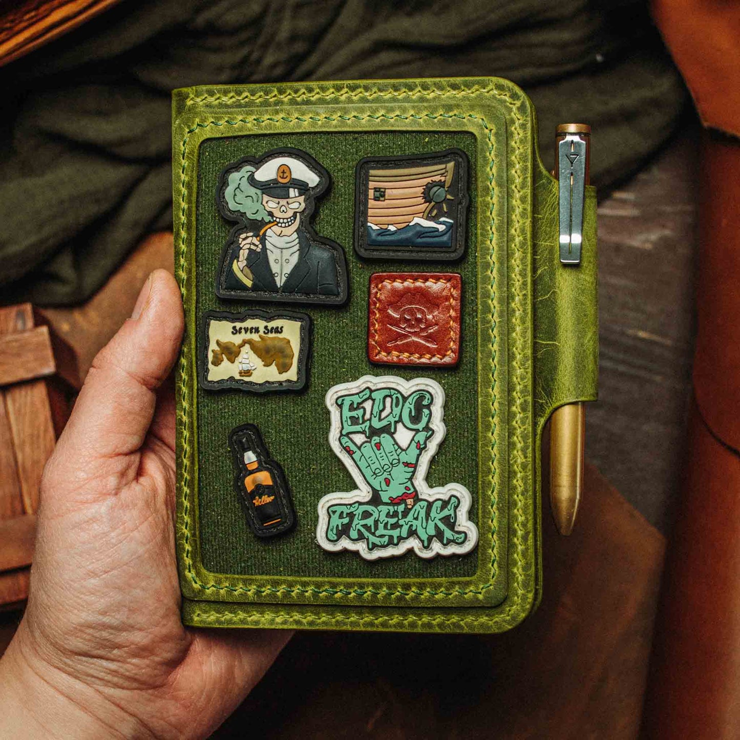 Passport Travel Wallet - Quartermaster v2 | Leather Velcro Organizer | Field Notes Holder