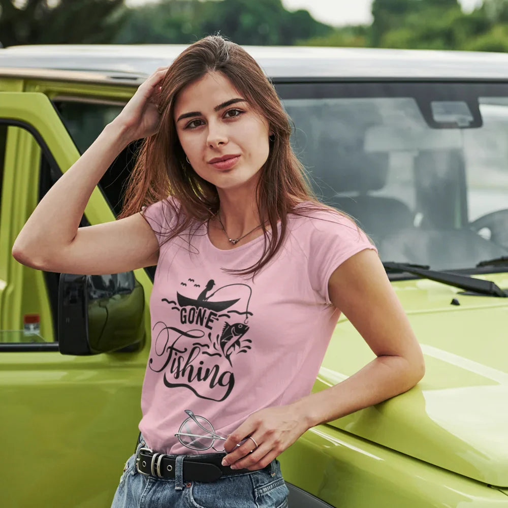 Gone Fishing T-Shirt for Women