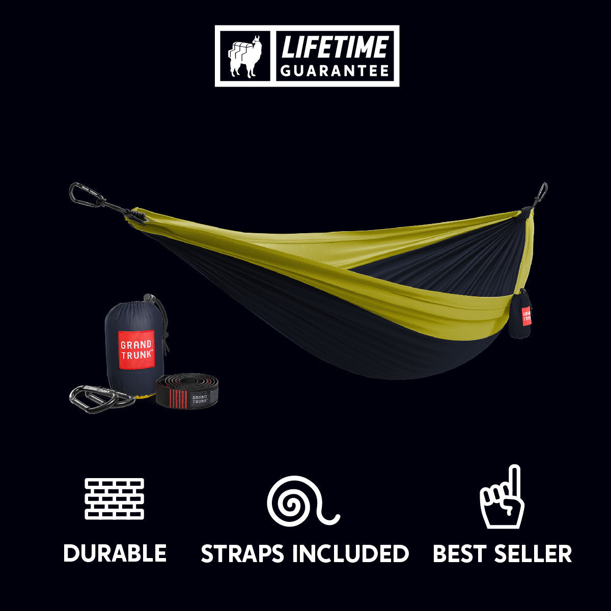Grand Trunk Double Deluxe Hammock w/Straps