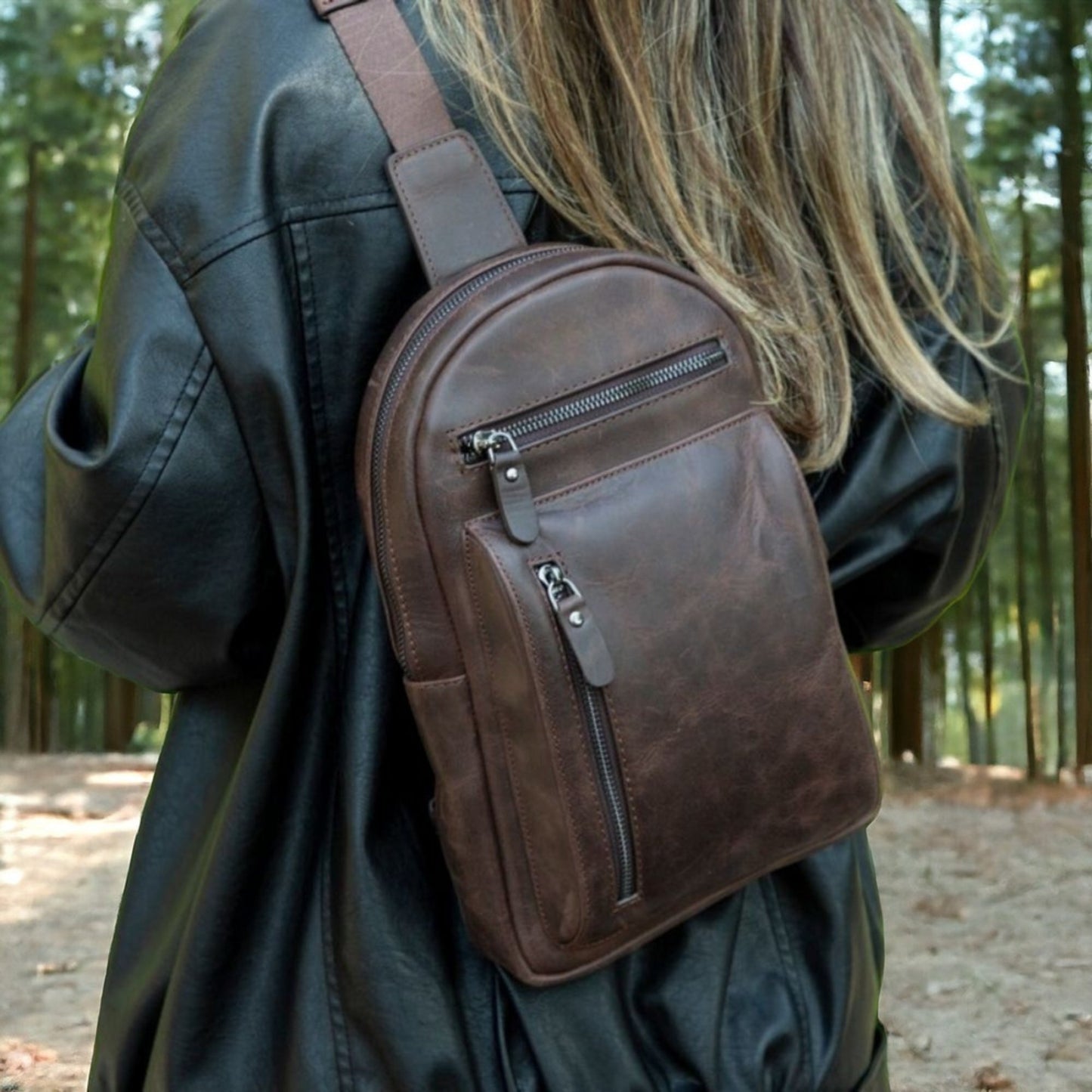 Athens Unisex Leather Cross Bag