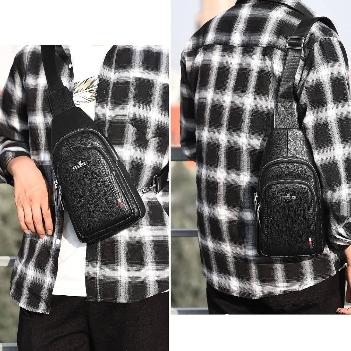 Vegan Leather Chest Bag – Sleek & Functional