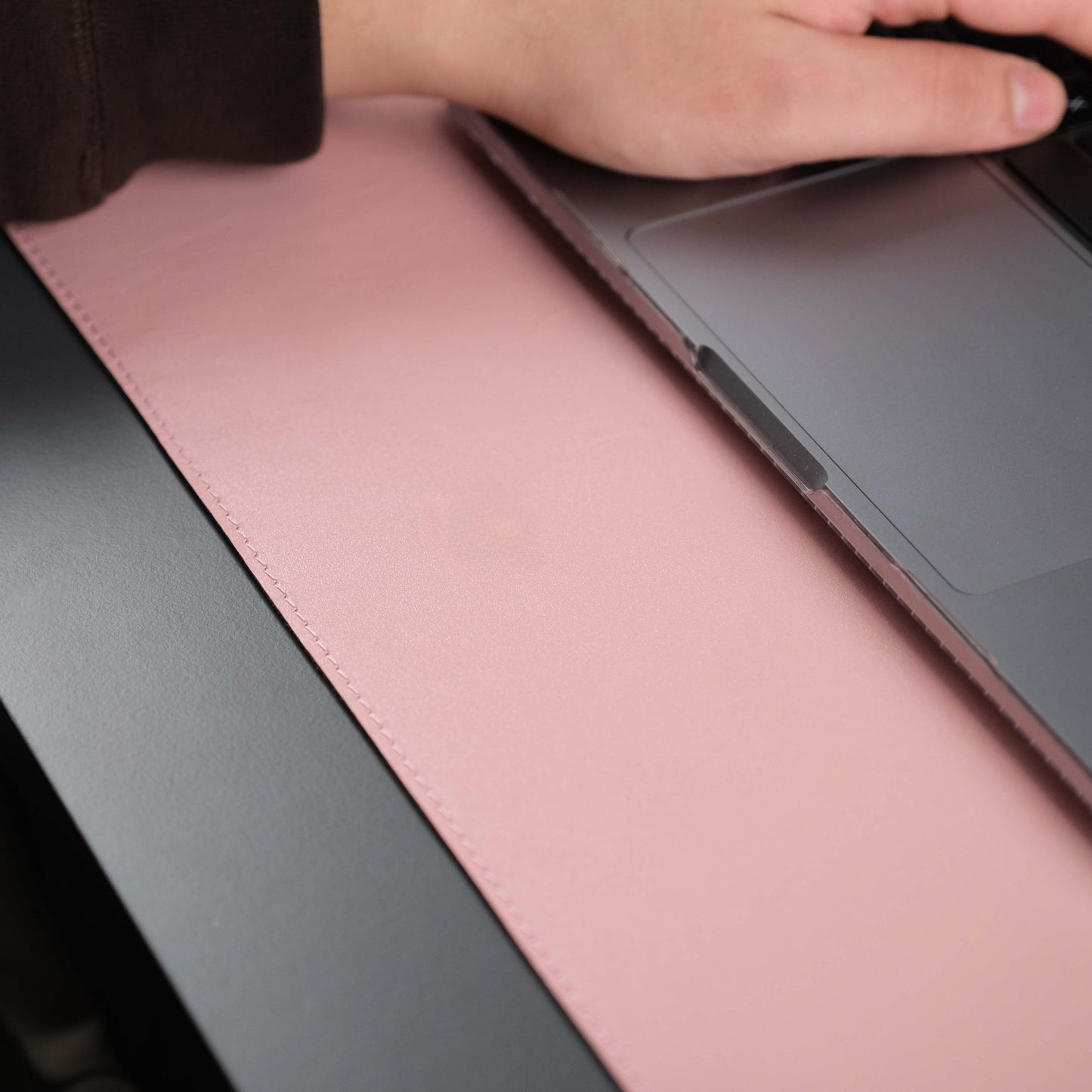 Jersey Pink Leather Desk Pad for Office and Home