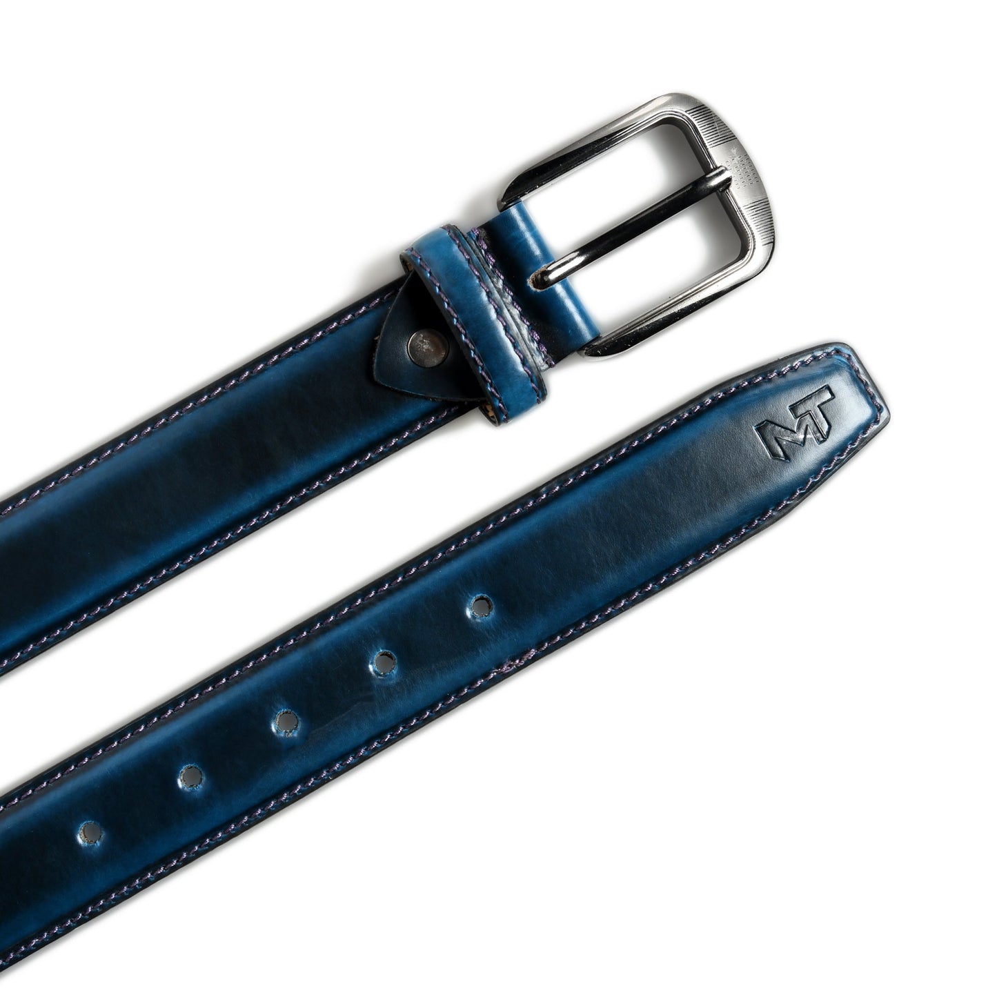 Eclipse Blue Leather Belt