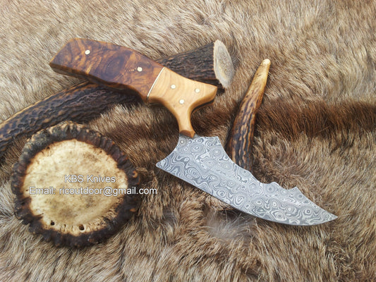 Hand Made Damascus Burchha Knife