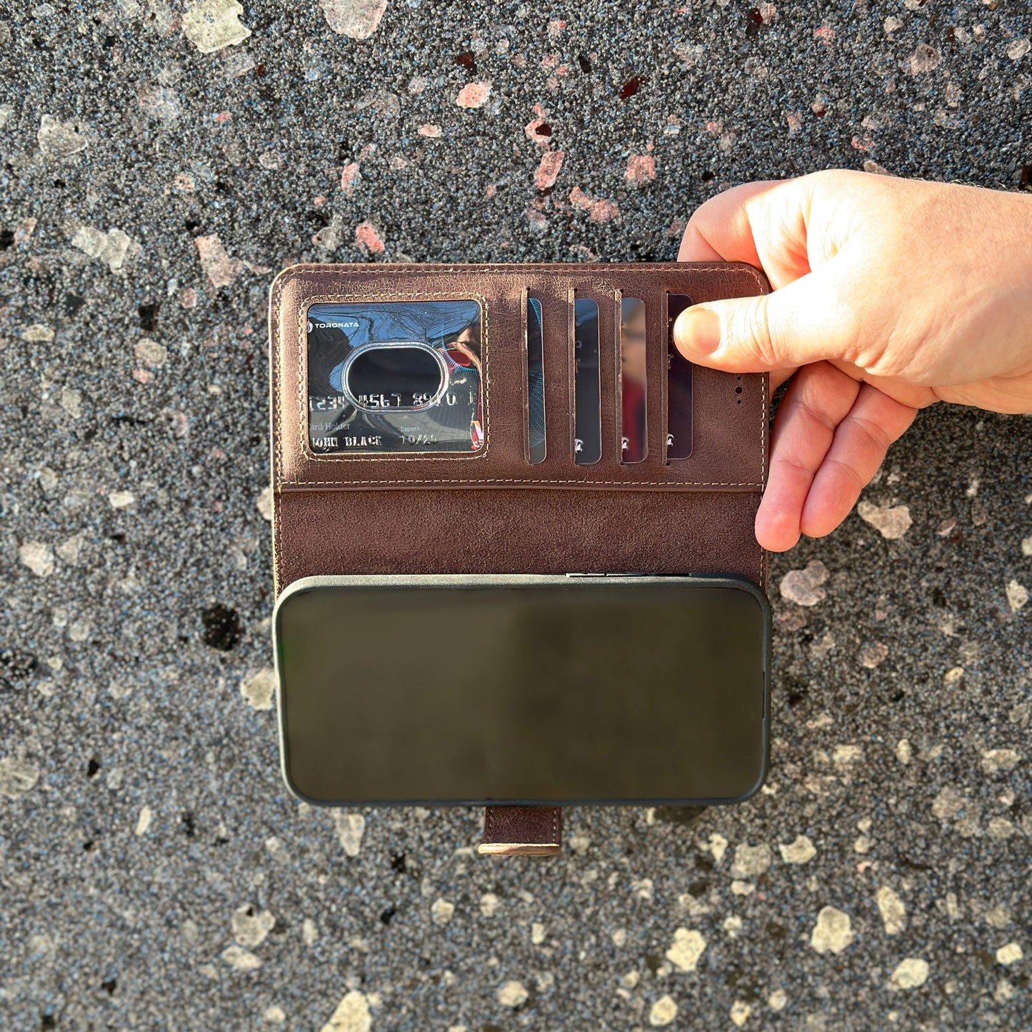 Vegas Premium Leather iPhone 15 Pro Max Wallet Case with MagSafe | Detachable RFID Blocking Luxury Wallet