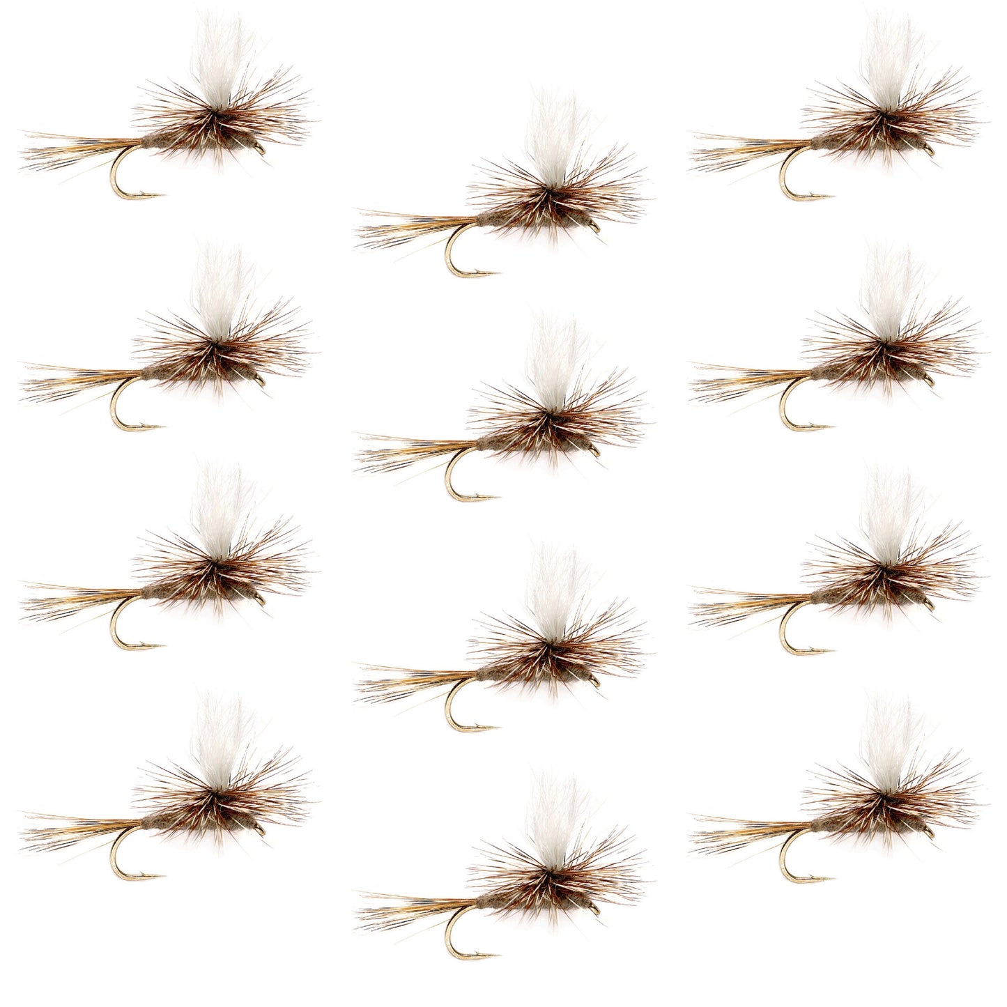 Adams Parachute Classic Dry Fly - 12 Flies Hook Size 14
