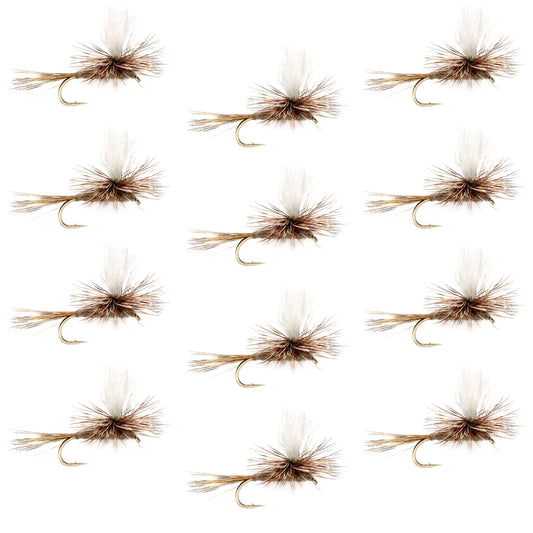 Adams Parachute Classic Dry Fly - 12 Flies Hook Size 14