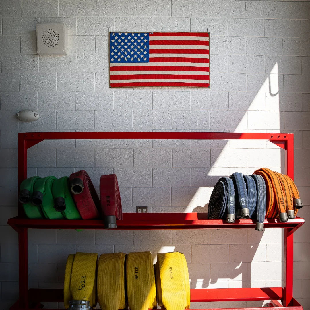 American Flag - Fire Hose & Arid Border