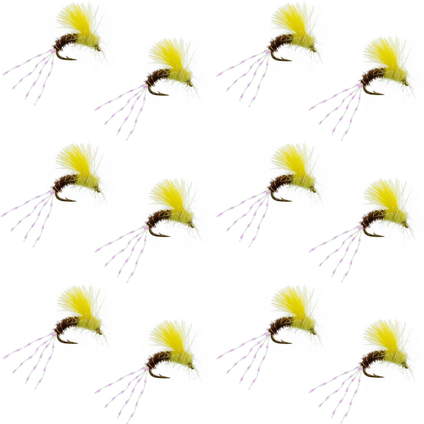 CDC Pale Morning Dun Emerger PMD Fishing Fly - 12 Flies Size 18
