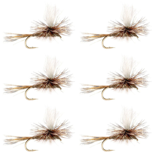 Adams Parachute Classic Dry Fly - 6 Flies Hook Size 14