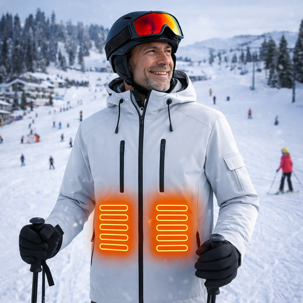 LITEGUEST Ski Waterproof 5-Zone Heated Jacket – USB Heated Winter Coat