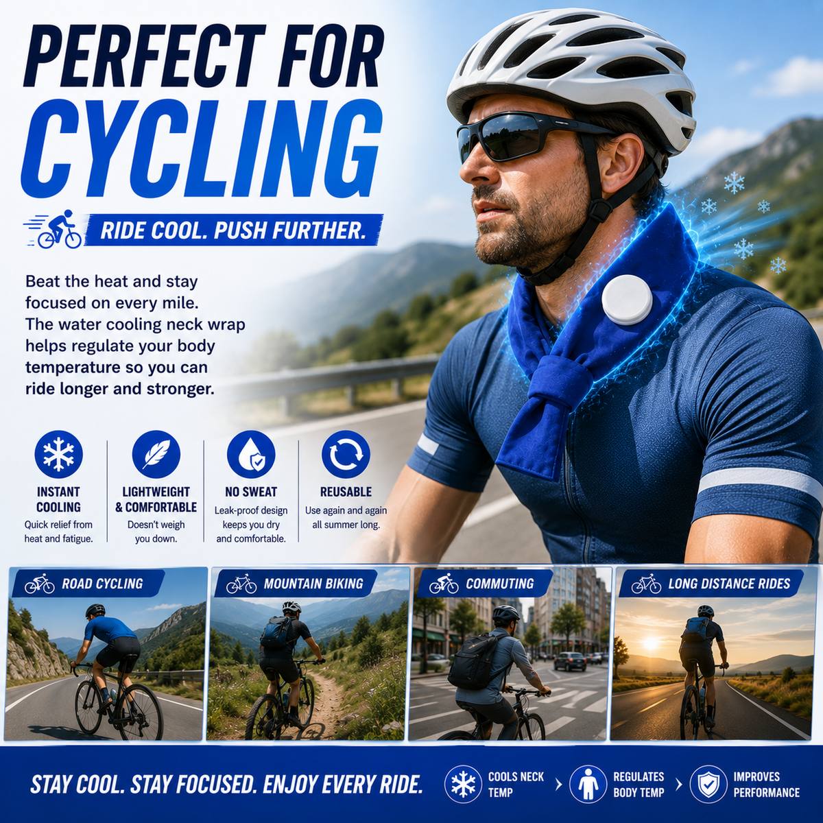 LITEGUEST Water Cooling Neck Wrap | Instant Heat Relief