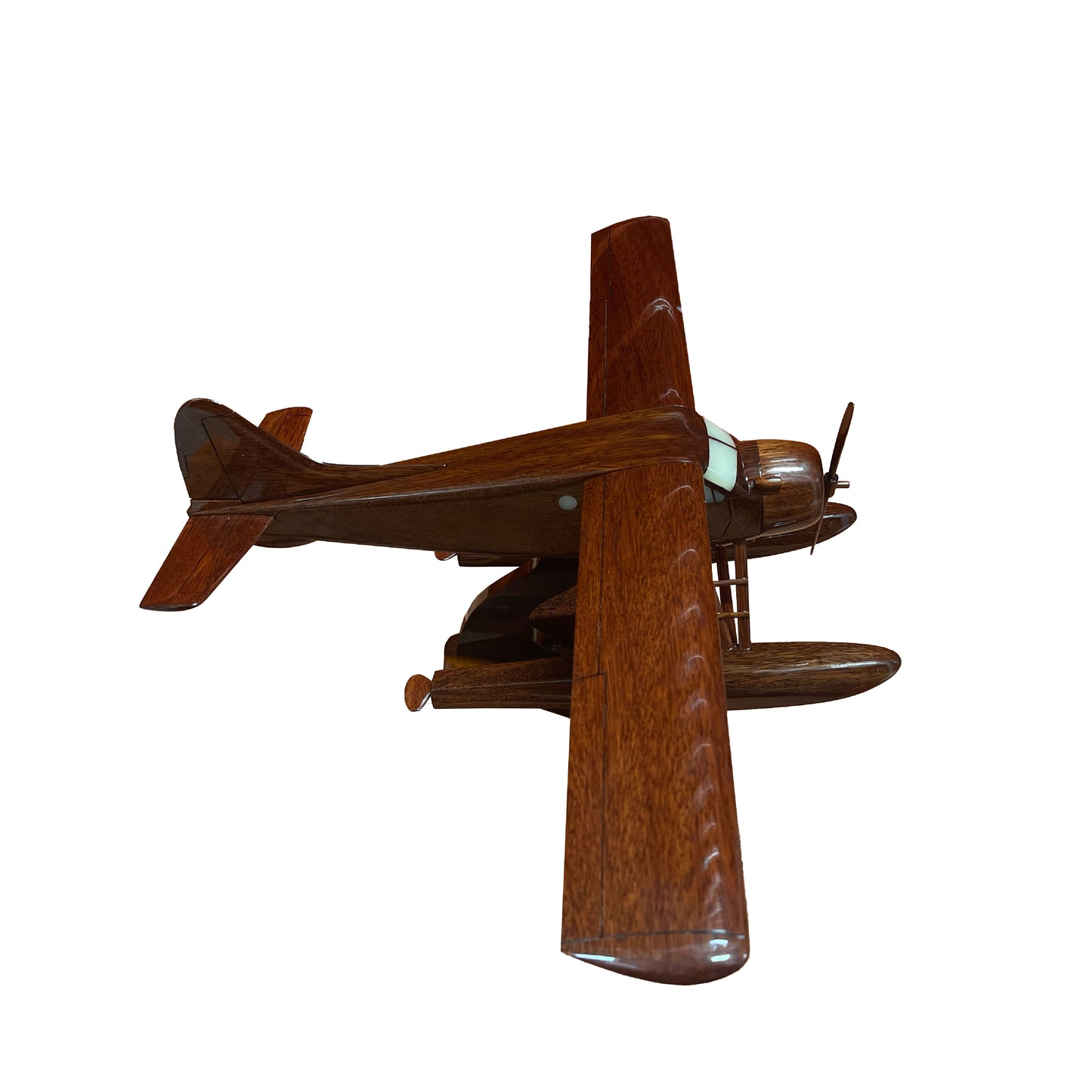 DHC-2 ( DHC2 ) Dehavillan Beaver Mahogany Wood Desktop Airplane Model