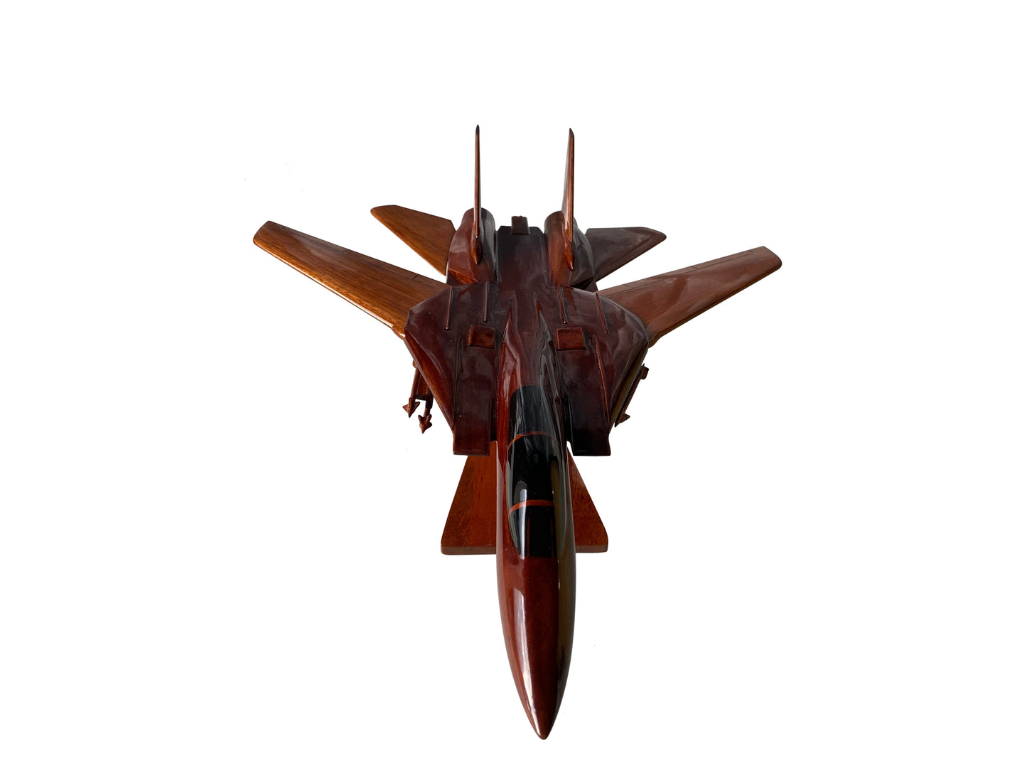 F-14 ( F14 ) Tomcat Mahogany Wood Desktop Airplane Model