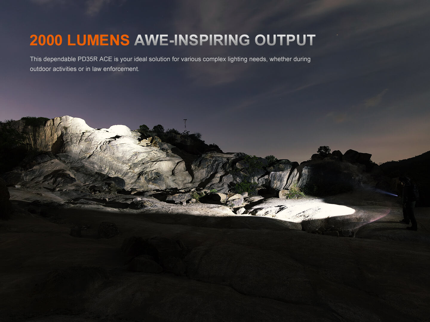 Fenix PD35R ACE Multi-mode Tactical Flashlight + FREE CL01 Mini Lantern