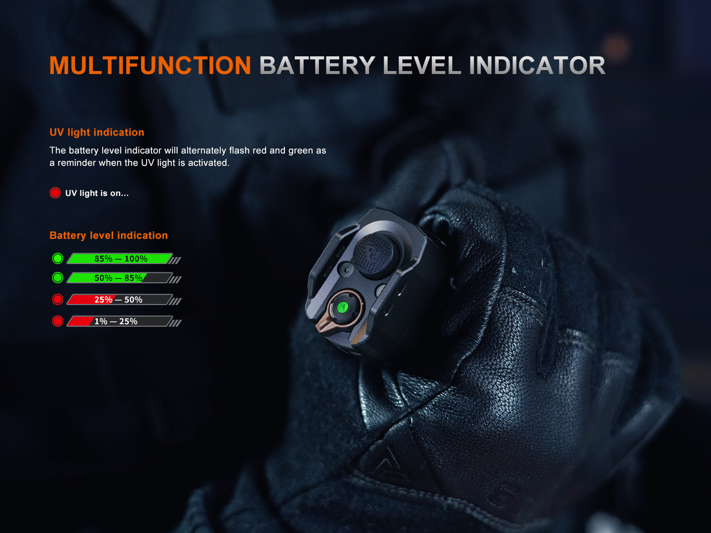 Fenix TK35R Rechargeable High-Performance Tactical Flashlight with UV Output