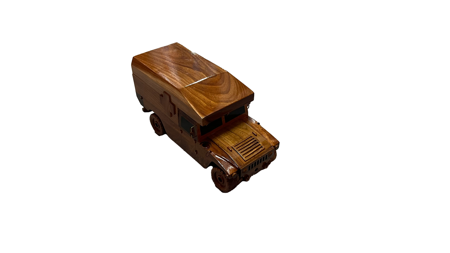 M-997 ( M997 ) Ambulance Mahogany Wood Desktop Model