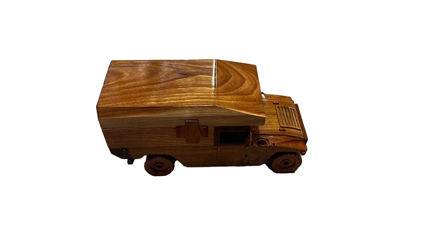M-997 ( M997 ) Ambulance Mahogany Wood Desktop Model