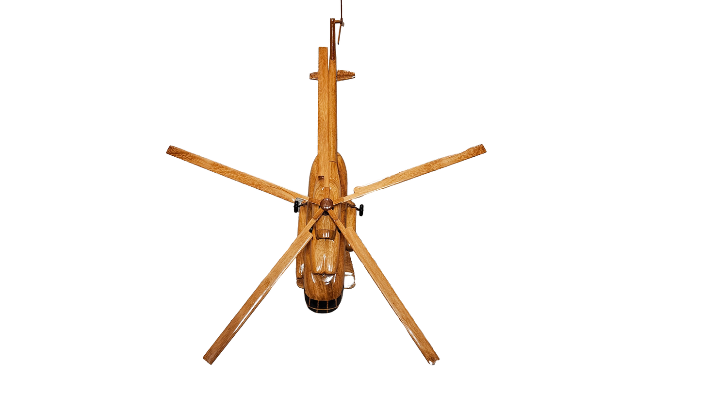 MI-17 ( MI17 ) Mahogany Wood Desktop Helicopter Model