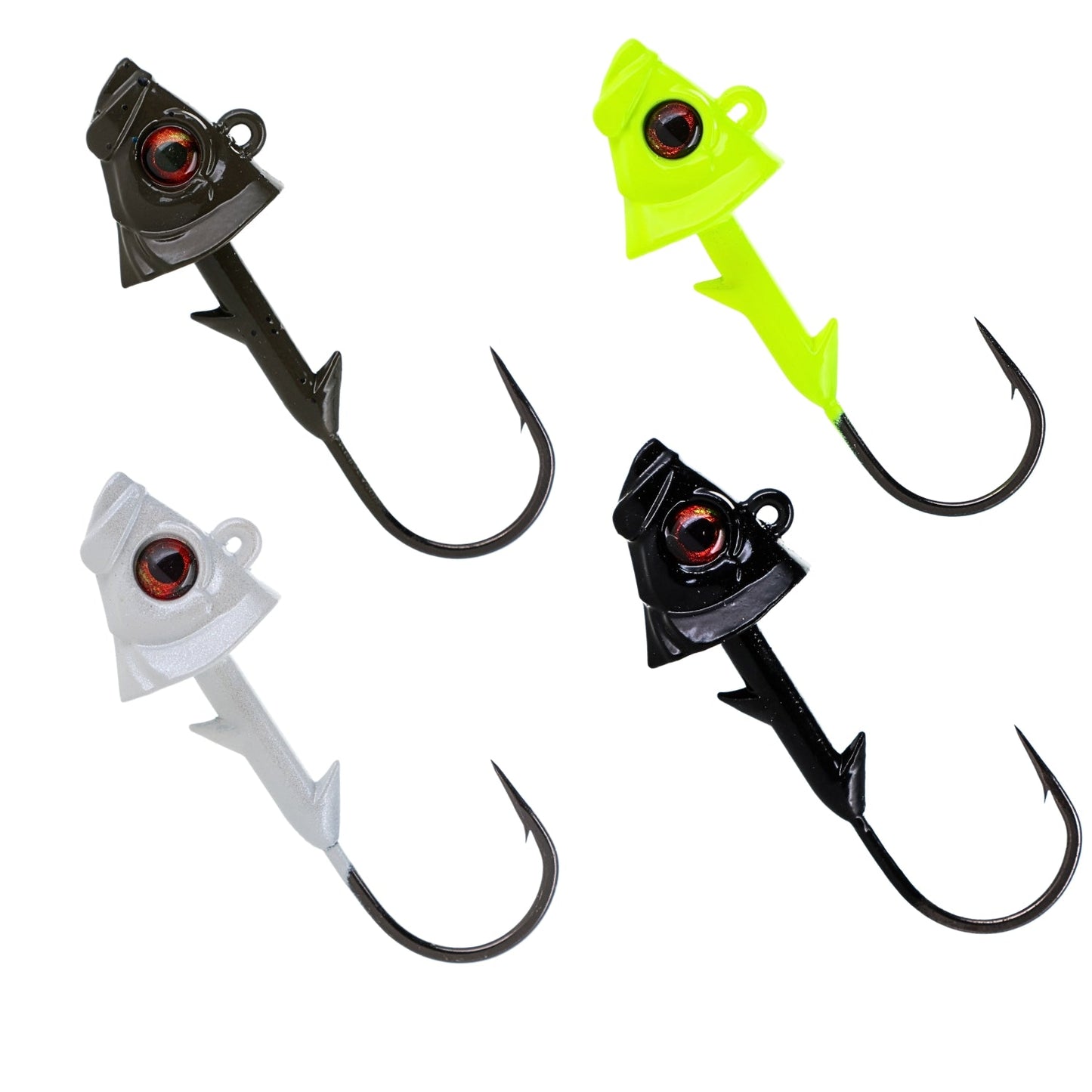 Reaction Tackle Lead Fish Head Jigs - 5-PACK - New