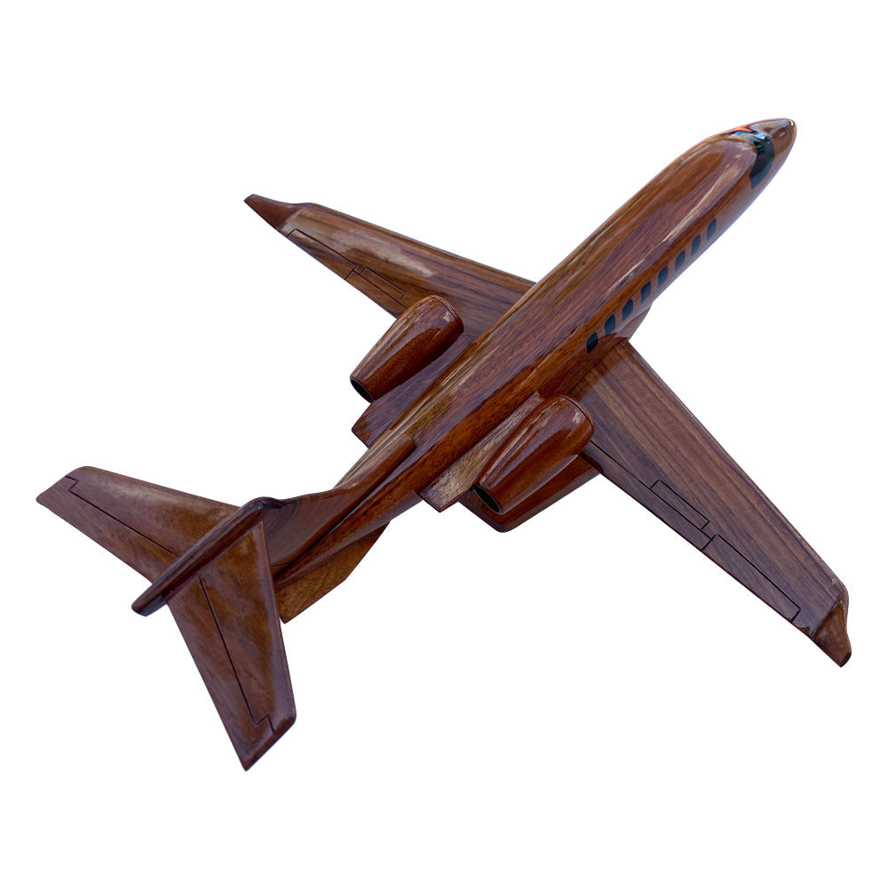 Lear45  Mahogany Wood Desktop Airplane Model