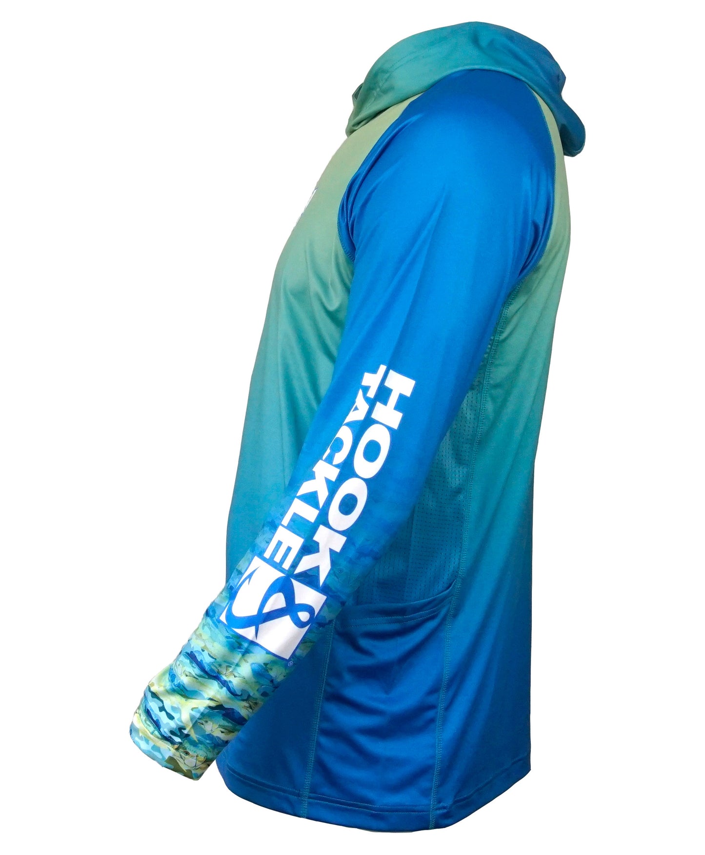 Men's Mahi Camo UV Fishing Hoodie Mask L/S