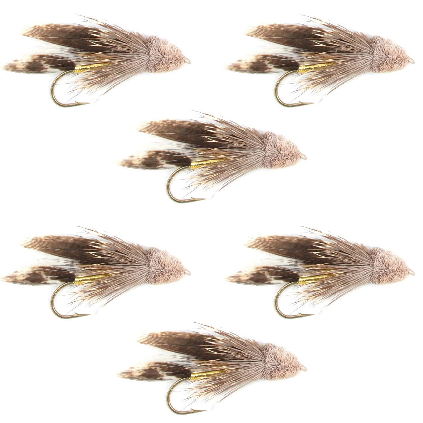 Muddler Minnow Fly Fishing Flies - Classic Bass and Trout Streamers - Set of 6 Flies Hook Size 4