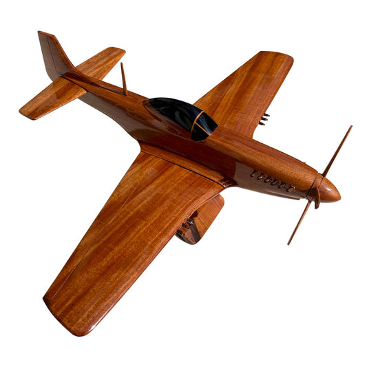 P-51 ( P51 ) Mustang Mahogany Wood Desktop Airplane Model