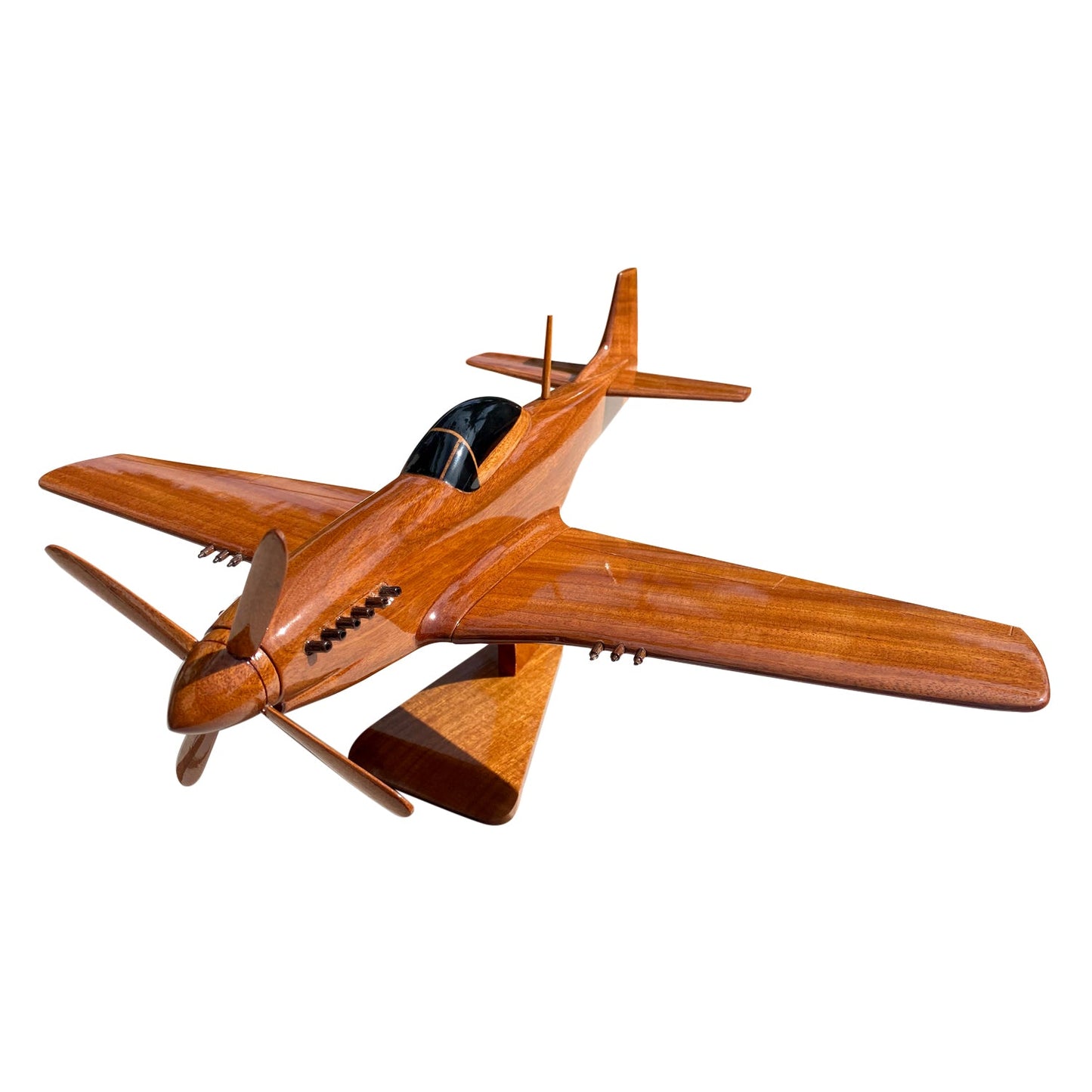 P-51 ( P51 ) Mustang Mahogany Wood Desktop Airplane Model