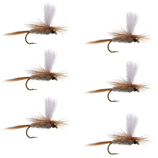 Hares Ear Parachute Classic Dry Fly - 6 Flies Hook Size 16