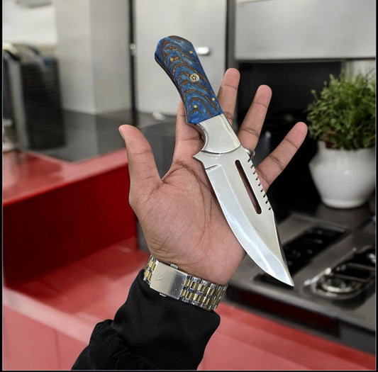 Premium D2 Steel Hunting Knife with Leather Case – Durable & Precision Crafted