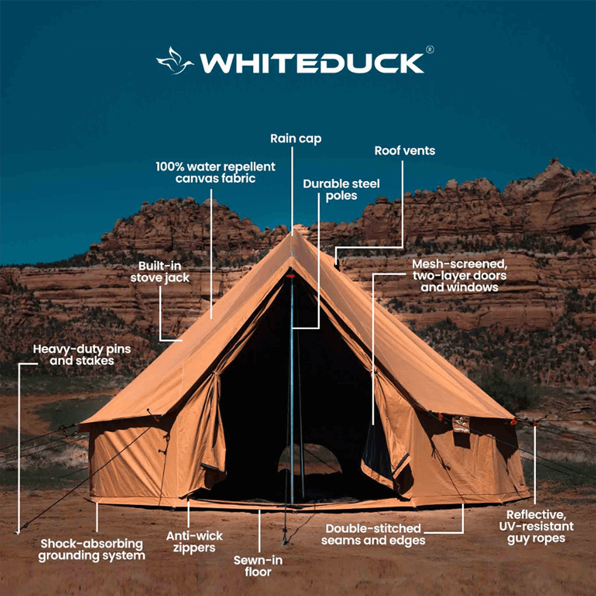 USED - 20' Regatta Bell Tent - Desert Red