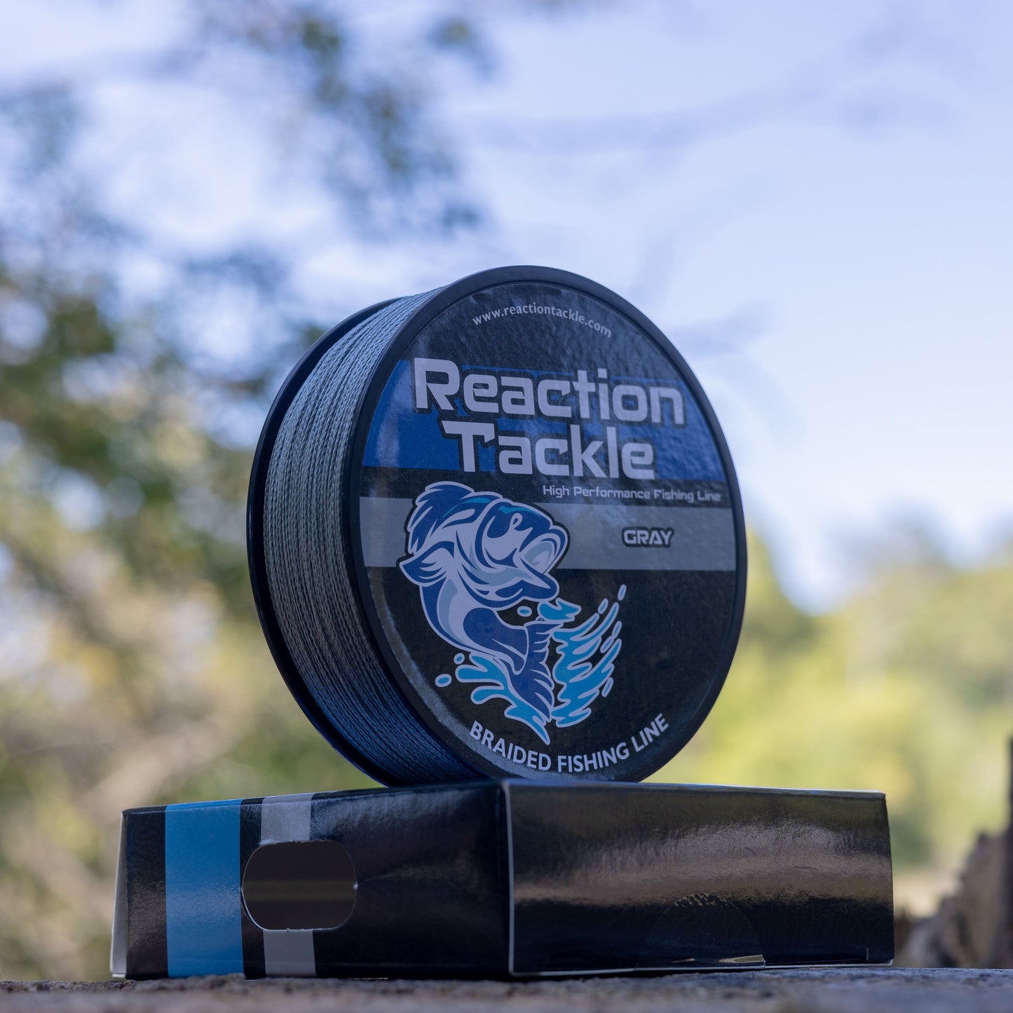 Reaction Tackle Braided Fishing Line - Gray