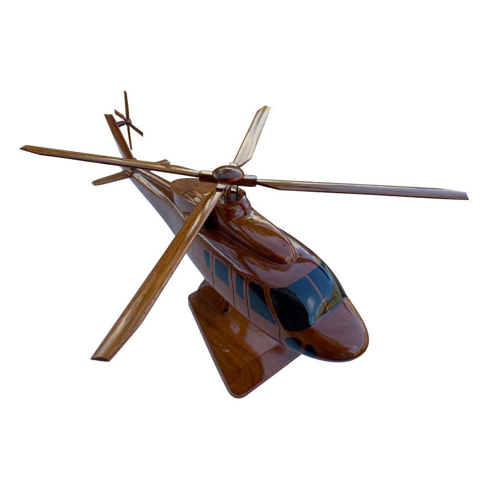 S-76 ( S76 ) Sikorsky Mahogany Wood Desktop Helicopter Model