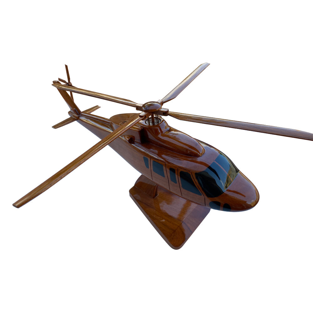 S-76 ( S76 ) Sikorsky Mahogany Wood Desktop Helicopter Model