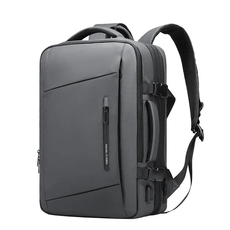 Men's Business Travel Backpack 17" Laptop, 40L Expandable, Carry-on