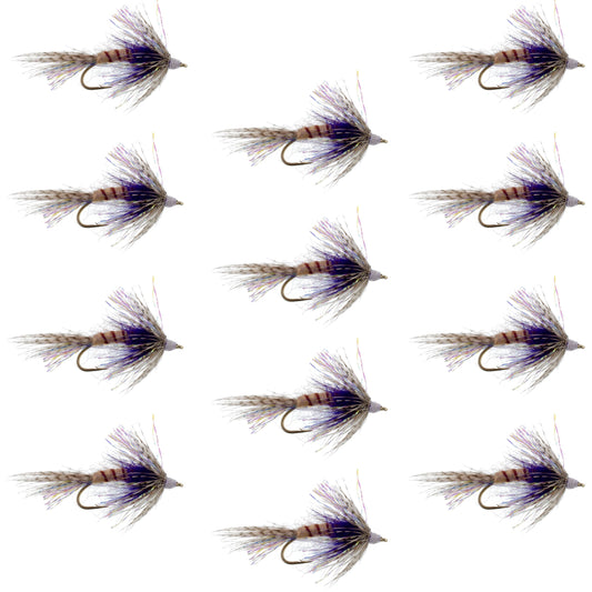 Purple Shakey Bealy Fall Soft Hackle Wet Fly - 1 Dozen Flies Hook Size 10