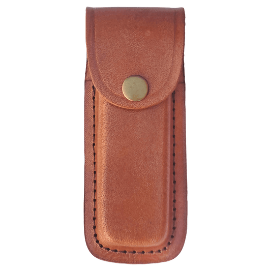 Bison River Leather Folding Knife Sheath (up to 5" Closed) with Snap Closure