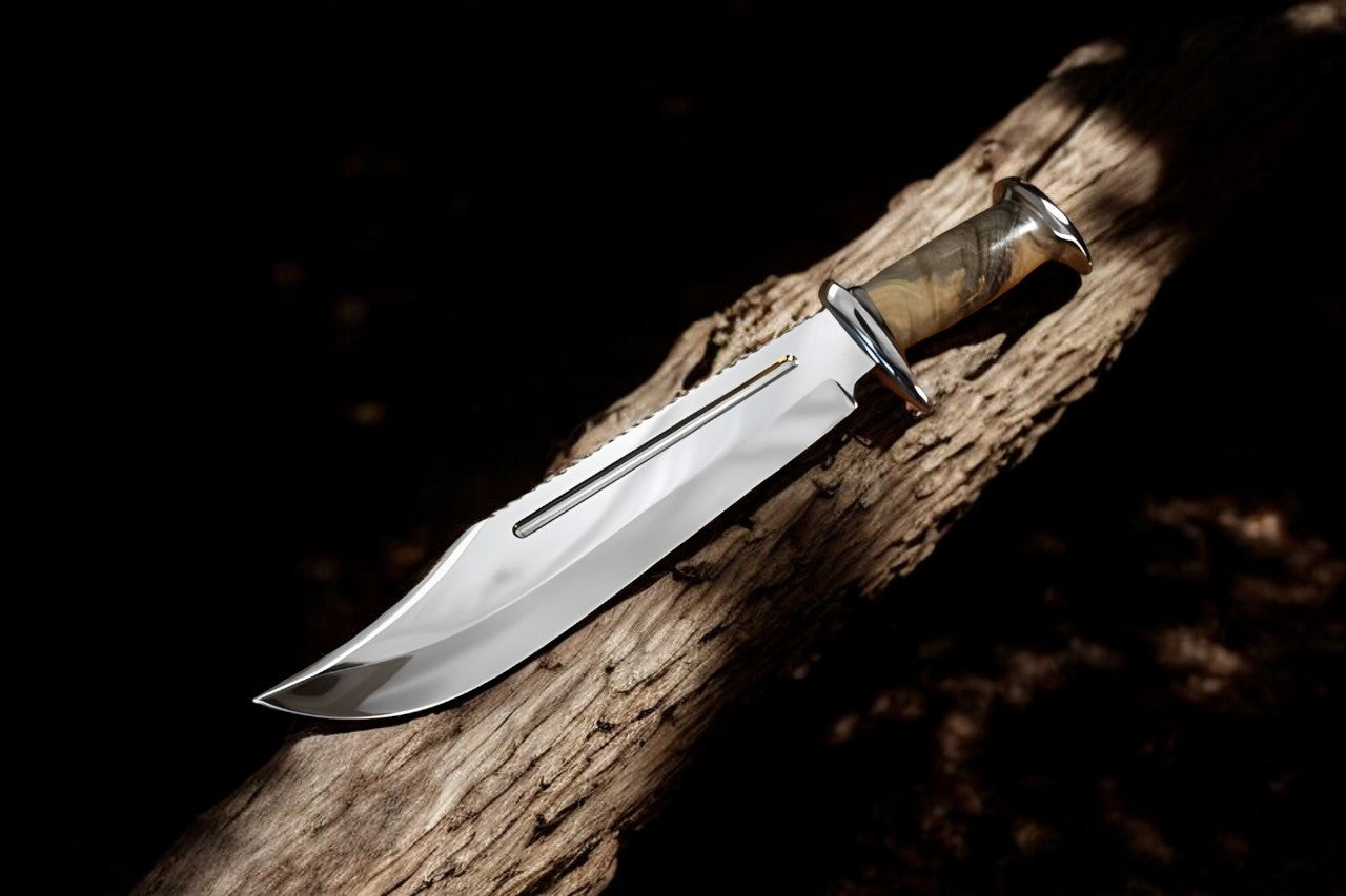 Crocodile Dundee Bowie Knife – 16" 440C Steel with Leather Sheath