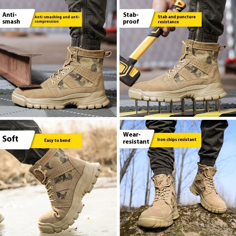 Combat Boots for Men - High Ankle Safety Shoes