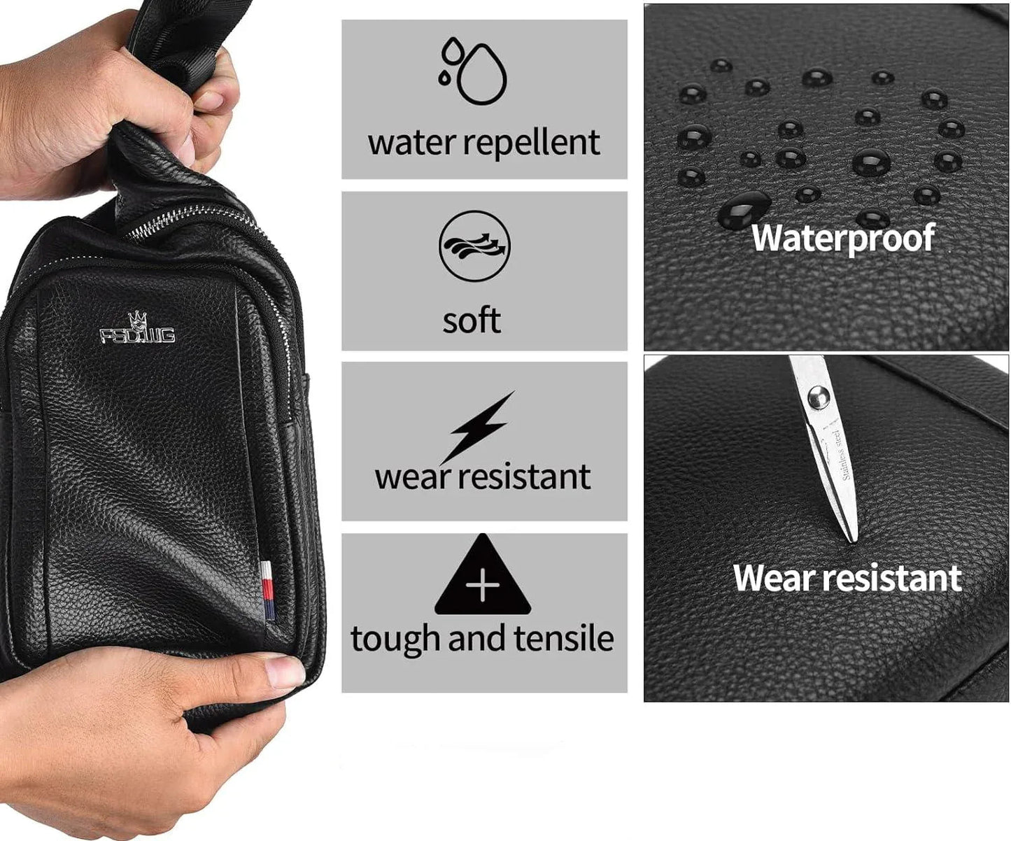 Vegan Leather Chest Bag – Sleek & Functional