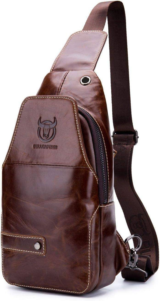 Leather Business Sling Bag – Compact & Timeless
