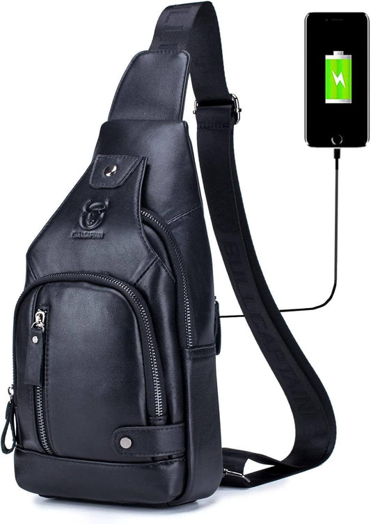 Classic Urban Leather Sling Bag – Refined & Functional