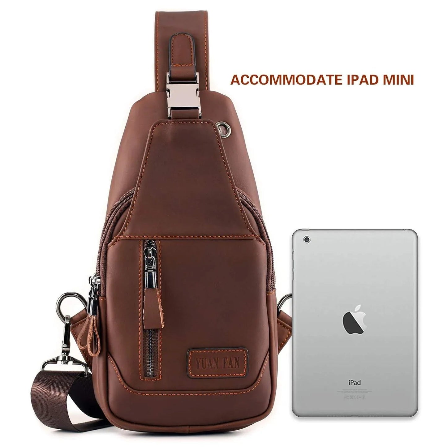 Luxury Leather Chest Sling Bag – Sleek & Functional