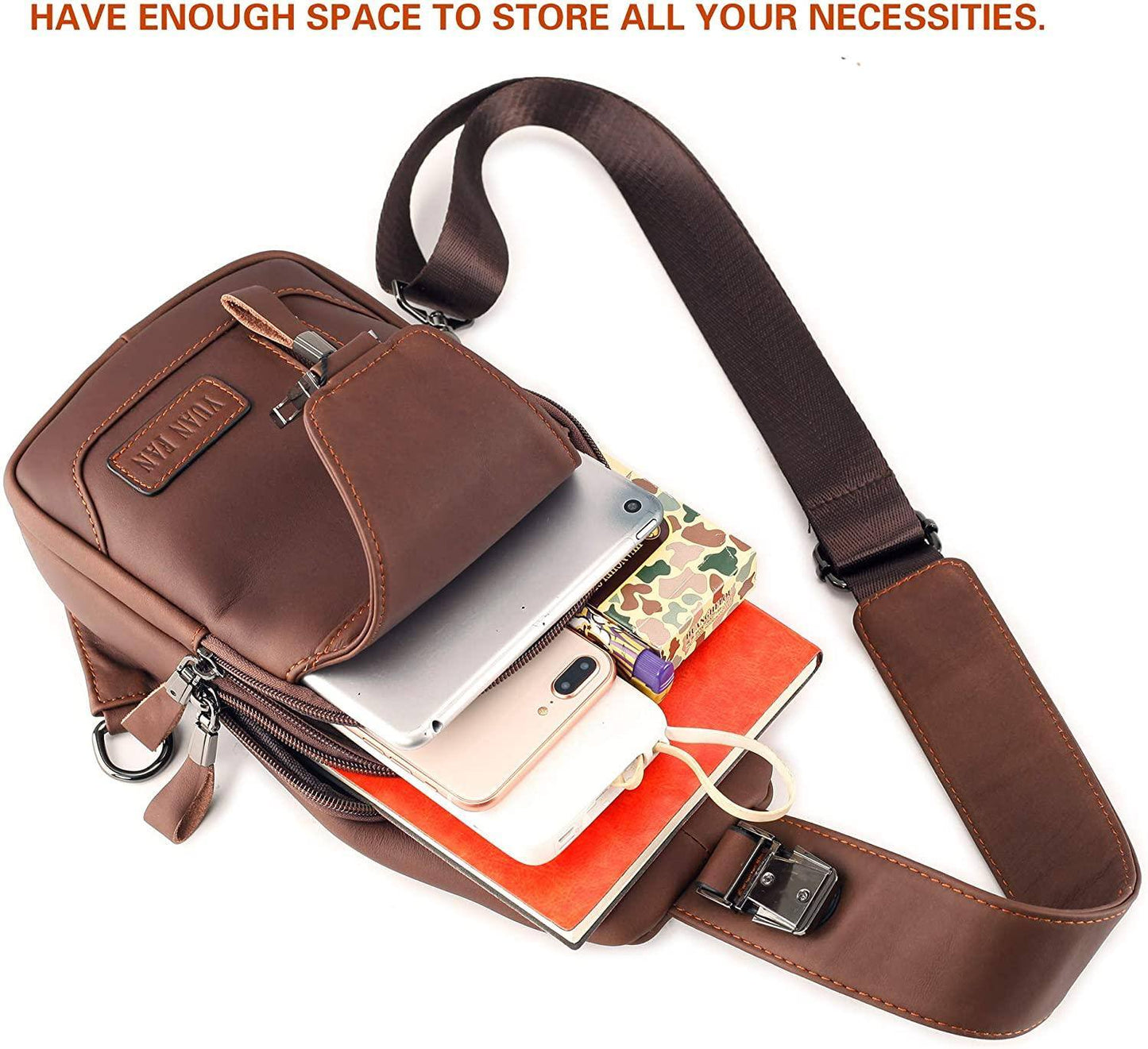 Executive Leather Sling Bag – Sophisticated & Functional