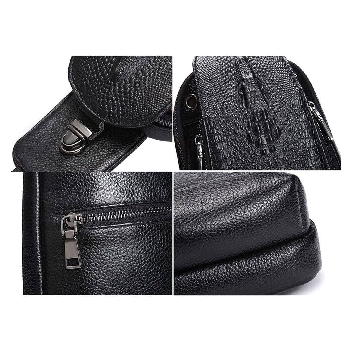 Crocodile Leather Sling Bag – Refined & Luxurious