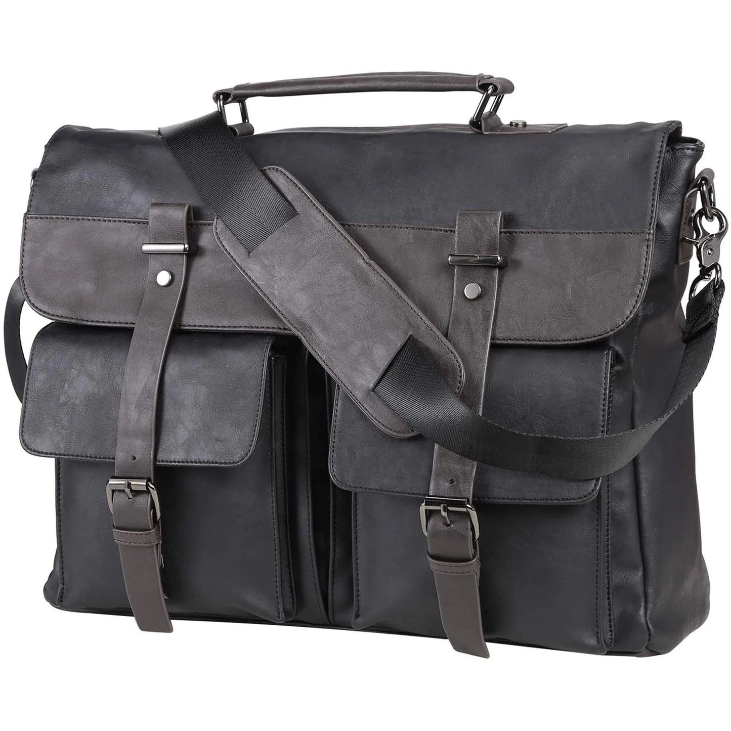 Leather Messenger Bag – Water-Resistant 15″ Work Satchel for Professionals