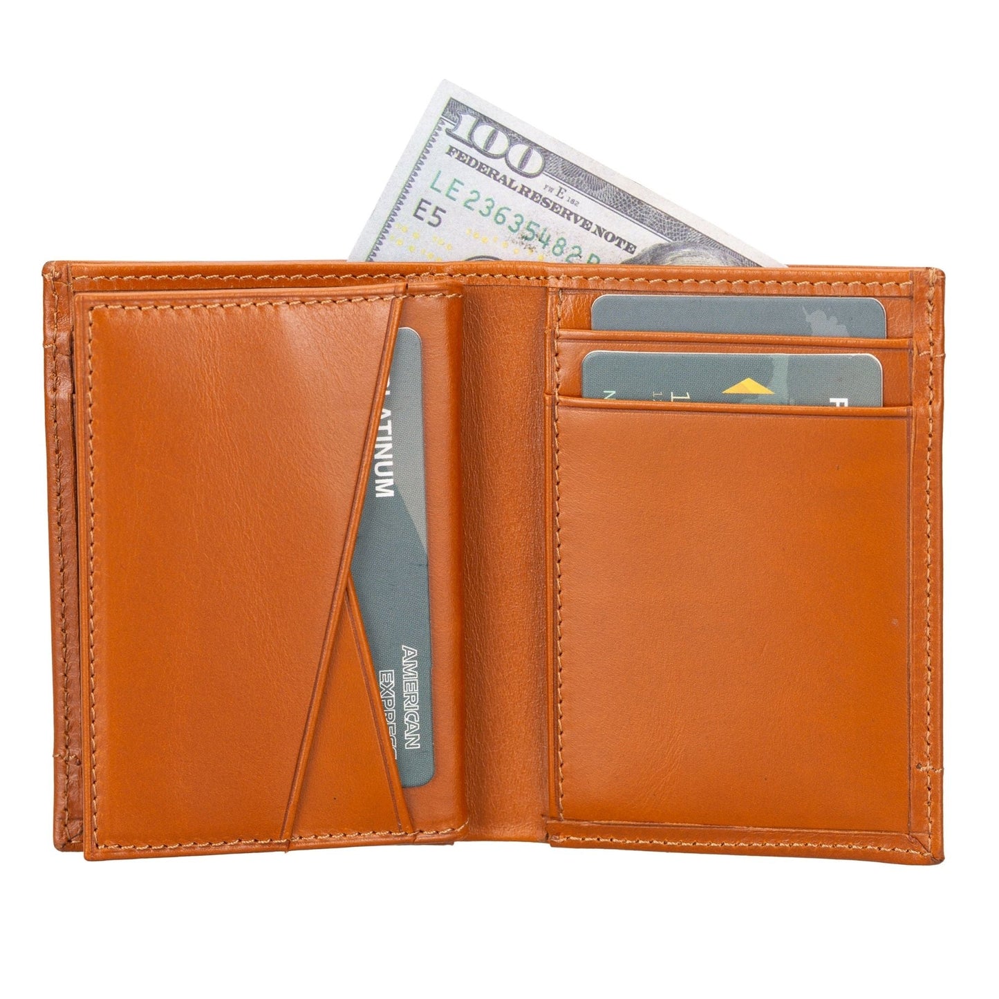 Glendo Apple AirTag Slot Leather Wallet, Handcrafted, Unisex