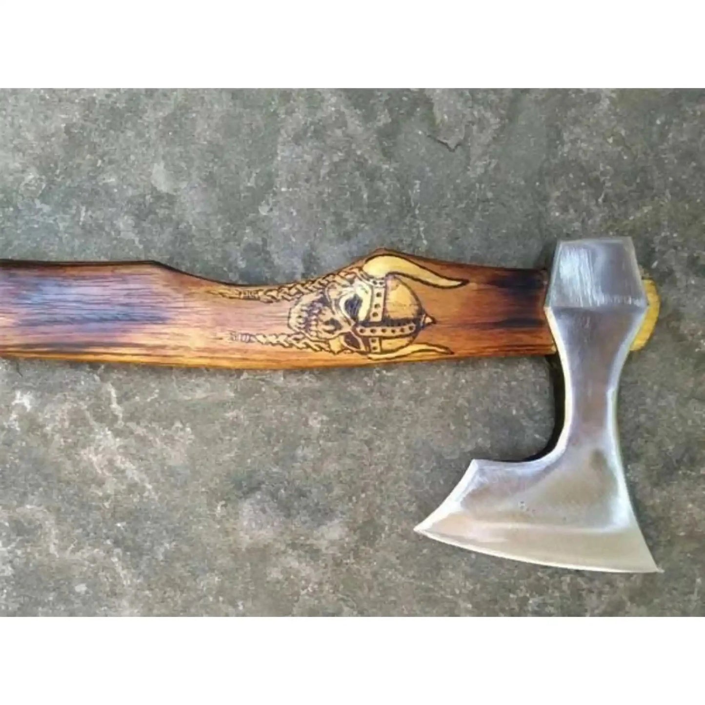 Handmade Viking Bearded Axe – Stainless Steel Head with Engraved Hardwood Handle | JW SteelCrafts